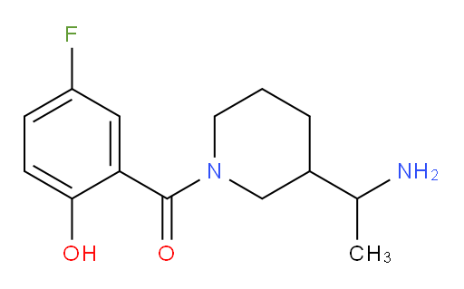 (3-(1-aminoethyl)piperidin-1-yl)(5-fluoro-2-hydroxyphenyl)methanone