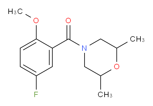 (2,6-dimethylmorpholino)(5-fluoro-2-methoxyphenyl)methanone