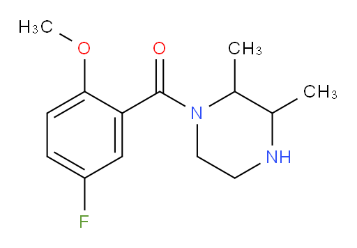 (2,3-dimethylpiperazin-1-yl)(5-fluoro-2-methoxyphenyl)methanone