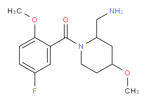 (2-(aminomethyl)-4-methoxypiperidin-1-yl)(5-fluoro-2-methoxyphenyl)methanone