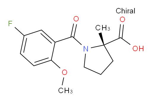 (S)-1-(5-fluoro-2-methoxybenzoyl)-2-methylpyrrolidine-2-carboxylic acid
