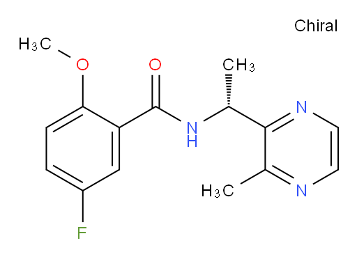 (R)-5-fluoro-2-methoxy-N-(1-(3-methylpyrazin-2-yl)ethyl)benzamide