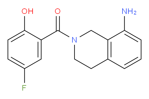 (8-amino-3,4-dihydroisoquinolin-2(1H)-yl)(5-fluoro-2-hydroxyphenyl)methanone