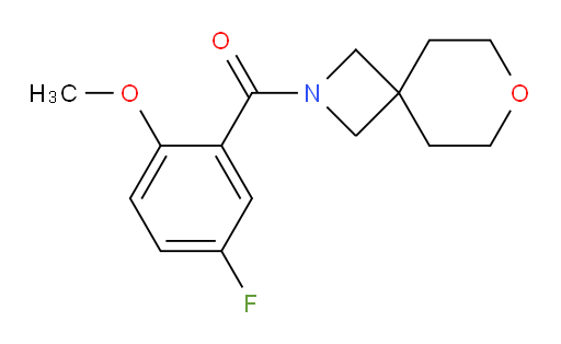 (5-fluoro-2-methoxyphenyl)(7-oxa-2-azaspiro[3.5]nonan-2-yl)methanone