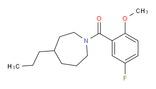 (5-fluoro-2-methoxyphenyl)(4-propylazepan-1-yl)methanone