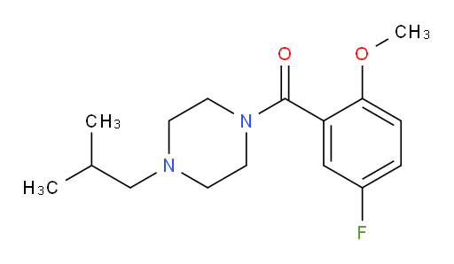 (5-fluoro-2-methoxyphenyl)(4-isobutylpiperazin-1-yl)methanone