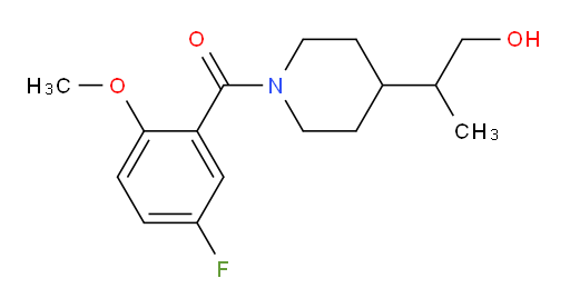(5-fluoro-2-methoxyphenyl)(4-(1-hydroxypropan-2-yl)piperidin-1-yl)methanone