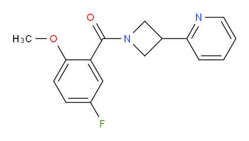 (5-fluoro-2-methoxyphenyl)(3-(pyridin-2-yl)azetidin-1-yl)methanone