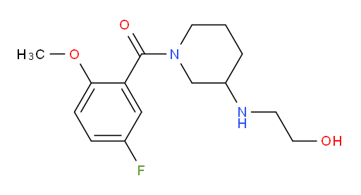 (5-fluoro-2-methoxyphenyl)(3-((2-hydroxyethyl)amino)piperidin-1-yl)methanone