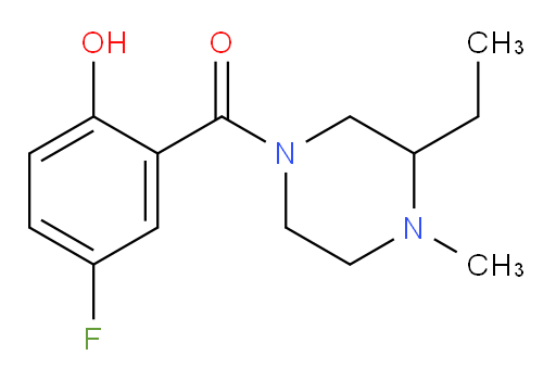 (3-ethyl-4-methylpiperazin-1-yl)(5-fluoro-2-hydroxyphenyl)methanone