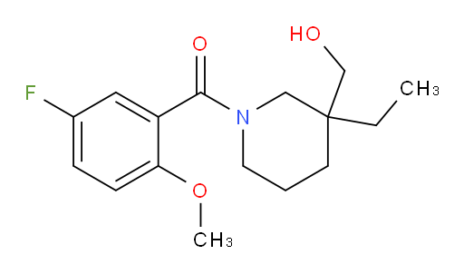 (3-ethyl-3-(hydroxymethyl)piperidin-1-yl)(5-fluoro-2-methoxyphenyl)methanone