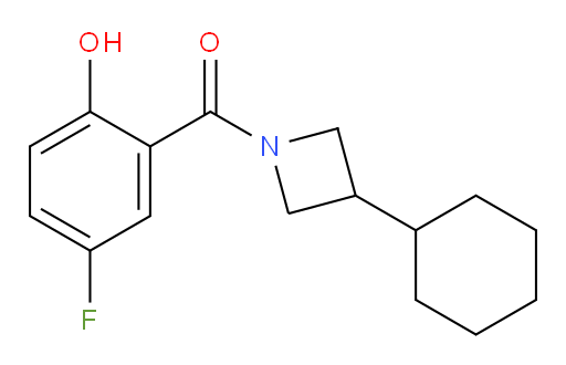 (3-cyclohexylazetidin-1-yl)(5-fluoro-2-hydroxyphenyl)methanone