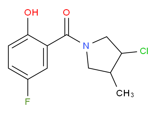 (3-chloro-4-methylpyrrolidin-1-yl)(5-fluoro-2-hydroxyphenyl)methanone