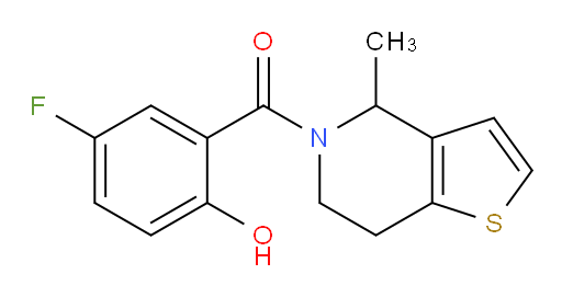 (5-fluoro-2-hydroxyphenyl)(4-methyl-6,7-dihydrothieno[3,2-c]pyridin-5(4H)-yl)methanone