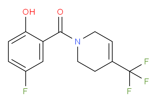 (5-fluoro-2-hydroxyphenyl)(4-(trifluoromethyl)-5,6-dihydropyridin-1(2H)-yl)methanone