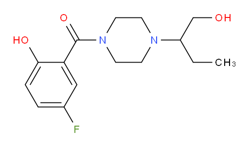 (5-fluoro-2-hydroxyphenyl)(4-(1-hydroxybutan-2-yl)piperazin-1-yl)methanone