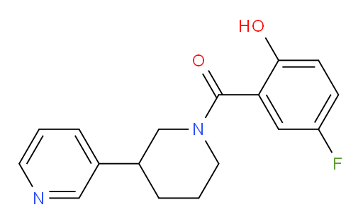 (5-fluoro-2-hydroxyphenyl)(3-(pyridin-3-yl)piperidin-1-yl)methanone