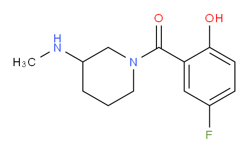 (5-fluoro-2-hydroxyphenyl)(3-(methylamino)piperidin-1-yl)methanone
