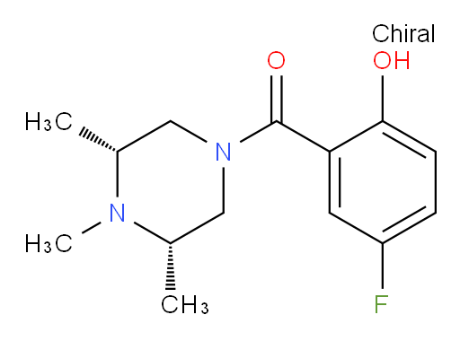 (5-fluoro-2-hydroxyphenyl)((3R,5S)-3,4,5-trimethylpiperazin-1-yl)methanone