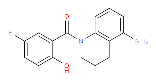 (5-amino-3,4-dihydroquinolin-1(2H)-yl)(5-fluoro-2-hydroxyphenyl)methanone