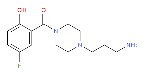 (4-(3-aminopropyl)piperazin-1-yl)(5-fluoro-2-hydroxyphenyl)methanone