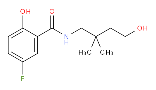 5-fluoro-2-hydroxy-N-(4-hydroxy-2,2-dimethylbutyl)benzamide