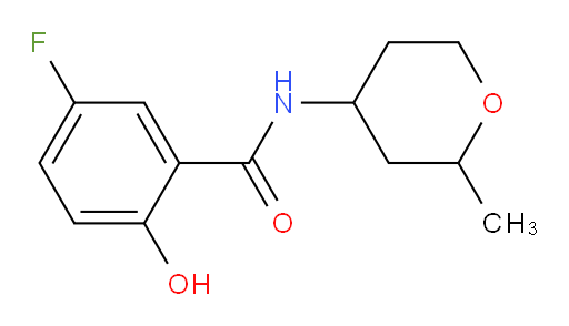 5-fluoro-2-hydroxy-N-(2-methyltetrahydro-2H-pyran-4-yl)benzamide