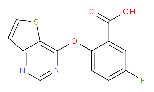 5-fluoro-2-(thieno[3,2-d]pyrimidin-4-yloxy)benzoic acid