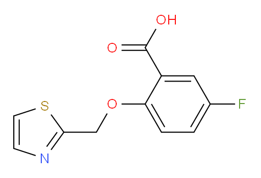 5-fluoro-2-(thiazol-2-ylmethoxy)benzoic acid