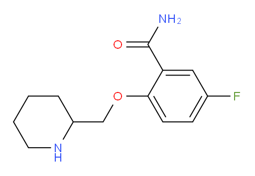 5-fluoro-2-(piperidin-2-ylmethoxy)benzamide