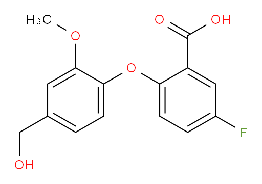 5-fluoro-2-(4-(hydroxymethyl)-2-methoxyphenoxy)benzoic acid