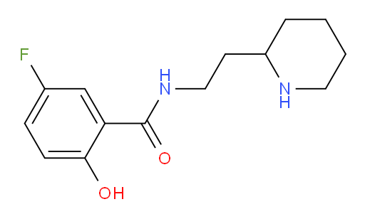 5-fluoro-2-hydroxy-N-(2-(piperidin-2-yl)ethyl)benzamide