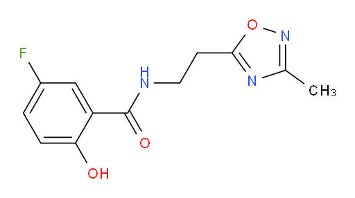 5-fluoro-2-hydroxy-N-(2-(3-methyl-1,2,4-oxadiazol-5-yl)ethyl)benzamide
