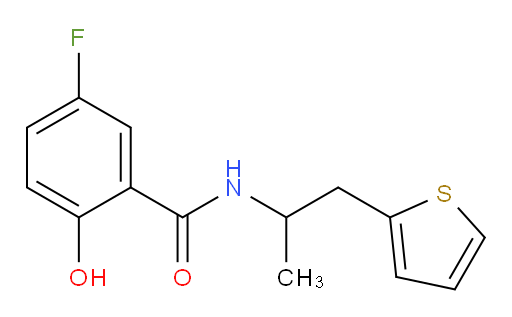 5-fluoro-2-hydroxy-N-(1-(thiophen-2-yl)propan-2-yl)benzamide