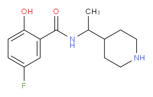 5-fluoro-2-hydroxy-N-(1-(piperidin-4-yl)ethyl)benzamide