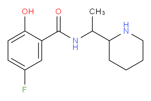 5-fluoro-2-hydroxy-N-(1-(piperidin-2-yl)ethyl)benzamide