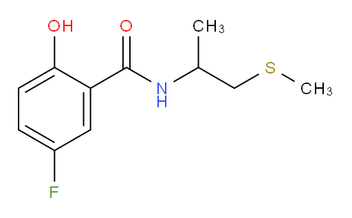 5-fluoro-2-hydroxy-N-(1-(methylthio)propan-2-yl)benzamide