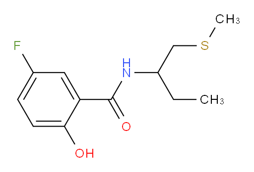 5-fluoro-2-hydroxy-N-(1-(methylthio)butan-2-yl)benzamide