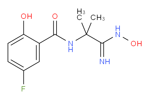 5-fluoro-2-hydroxy-N-(1-(hydroxyamino)-1-imino-2-methylpropan-2-yl)benzamide