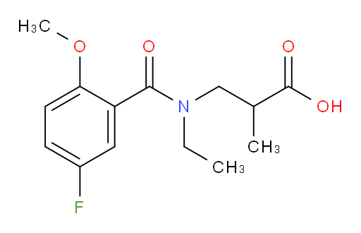 3-(N-ethyl-5-fluoro-2-methoxybenzamido)-2-methylpropanoic acid