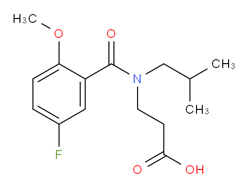 3-(5-fluoro-N-isobutyl-2-methoxybenzamido)propanoic acid