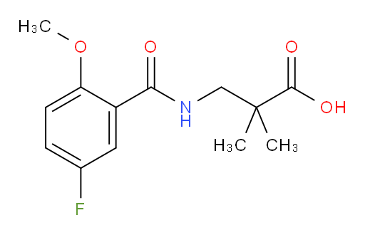 3-(5-fluoro-2-methoxybenzamido)-2,2-dimethylpropanoic acid