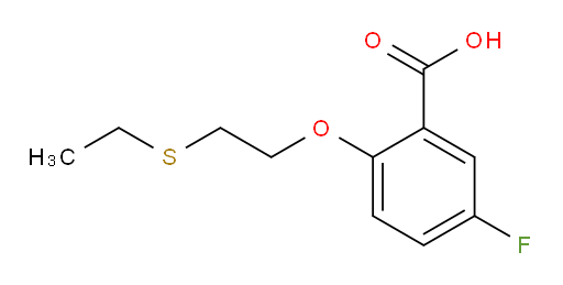2-(2-(ethylthio)ethoxy)-5-fluorobenzoic acid