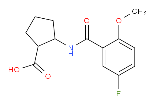 2-(5-fluoro-2-methoxybenzamido)cyclopentanecarboxylic acid