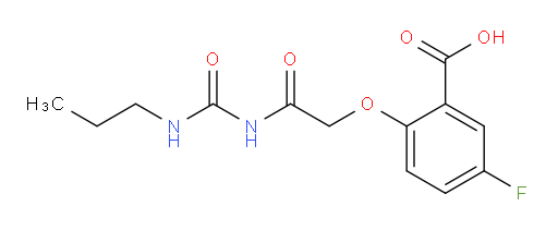 5-fluoro-2-(2-oxo-2-(3-propylureido)ethoxy)benzoic acid