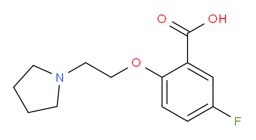 5-fluoro-2-(2-(pyrrolidin-1-yl)ethoxy)benzoic acid