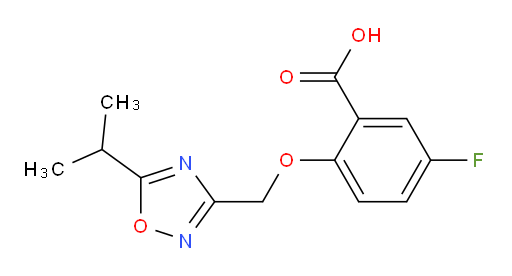 5-fluoro-2-((5-isopropyl-1,2,4-oxadiazol-3-yl)methoxy)benzoic acid