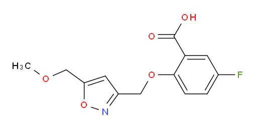 5-fluoro-2-((5-(methoxymethyl)isoxazol-3-yl)methoxy)benzoic acid