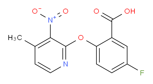 5-fluoro-2-((4-methyl-3-nitropyridin-2-yl)oxy)benzoic acid