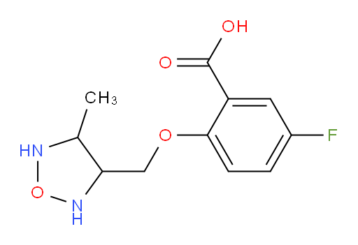 5-fluoro-2-((4-methyl-1,2,5-oxadiazolidin-3-yl)methoxy)benzoic acid